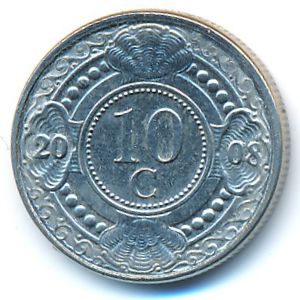 Антильские острова, 10 центов (2008 г.)