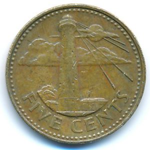 Barbados, 5 cents, 2000