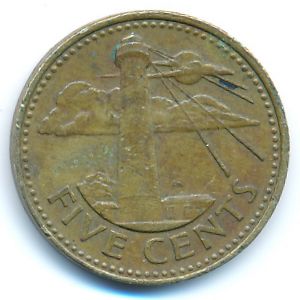 Barbados, 5 cents, 2006