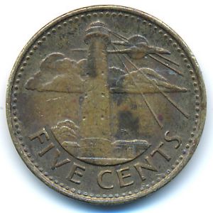 Барбадос, 5 центов (2008 г.)