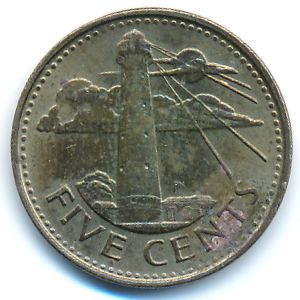 Barbados, 5 cents, 2011
