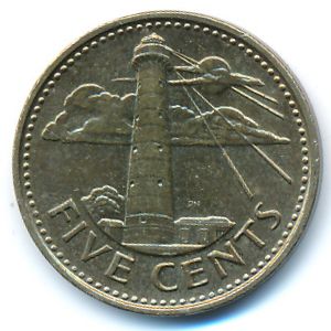 Barbados, 5 cents, 2016