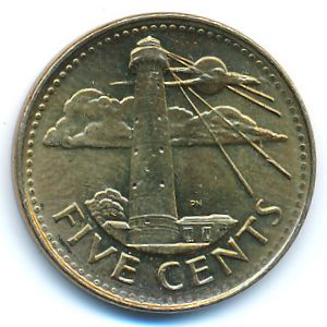 Barbados, 5 cents, 2017