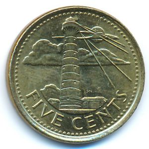 Барбадос, 5 центов (2018 г.)