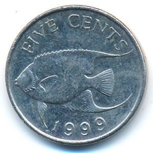 Бермудские острова, 5 центов (1999 г.)