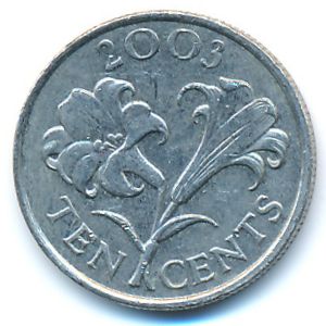 Бермудские острова, 10 центов (2003 г.)