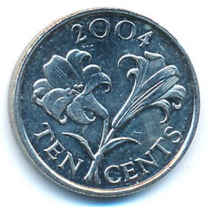 Бермудские острова, 10 центов (2004 г.)