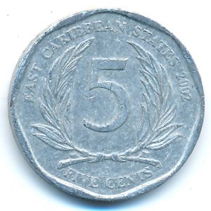 East Caribbean States, 5 cents, 2002