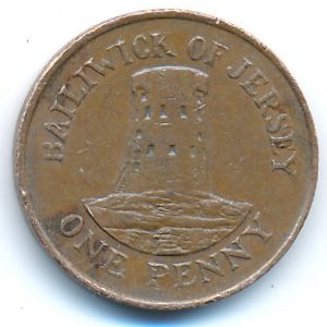 Джерси, 1 пенни (1985 г.)