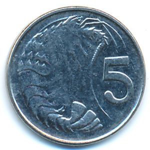 Cayman Islands, 5 cents, 2008