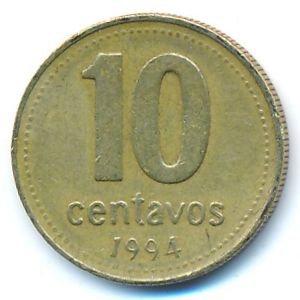 Argentina, 10 centavos, 1994