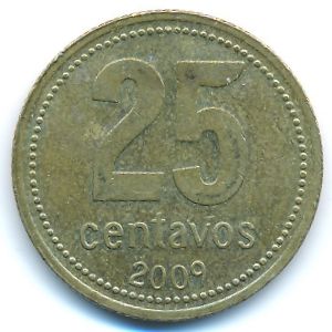 Аргентина, 25 сентаво (2009 г.)