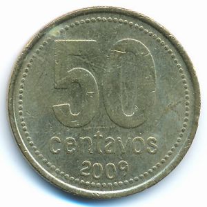 Аргентина, 50 сентаво (2009 г.)