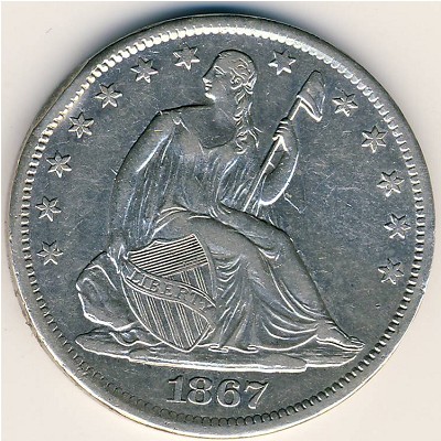 США, 1/2 доллара (1866–1873 г.)