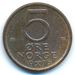 Норвегия, 5 эре (1978 г.)