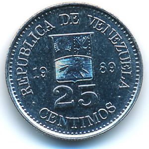Венесуэла, 25 сентимо (1989 г.)
