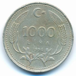 Турция, 1000 лир (1990 г.)