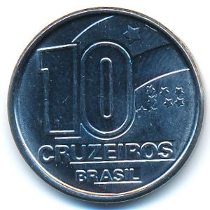 Бразилия, 10 крузейро (1991 г.)