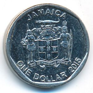 Ямайка, 1 доллар (2015 г.)