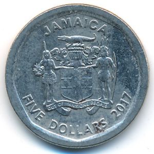 Jamaica, 5 dollars, 2017