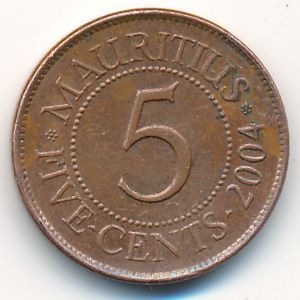 Маврикий, 5 центов (2004 г.)
