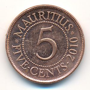 Маврикий, 5 центов (2010 г.)