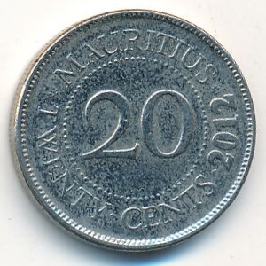 Маврикий, 20 центов (2012 г.)