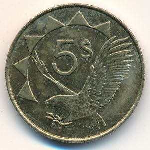 Namibia, 5 dollars, 2012