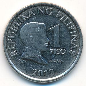 Филиппины, 1 песо (2013 г.)
