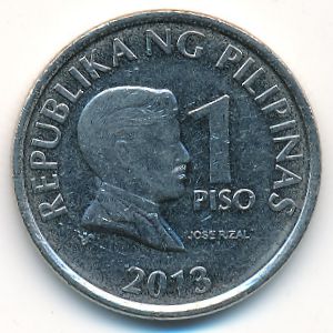 Philippines, 1 piso, 2013