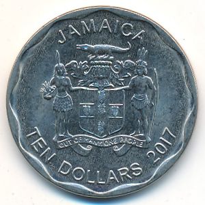 Jamaica, 10 dollars, 2017