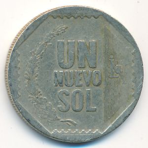 Peru, 1 nuevo sol, 2008