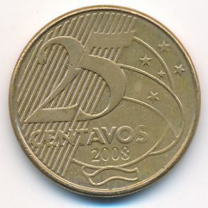 Бразилия, 25 сентаво (2008 г.)