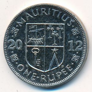 Mauritius, 1 rupee, 2012