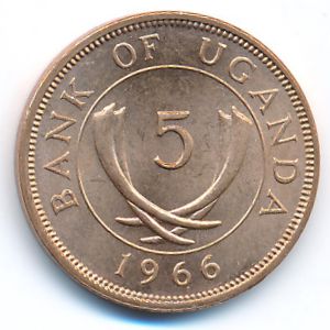 Уганда, 5 центов (1966 г.)