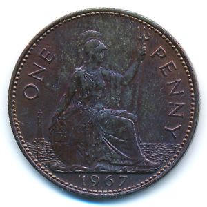 Великобритания, 1 пенни (1967 г.)