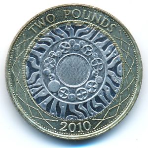 Великобритания, 2 фунта (2010 г.)