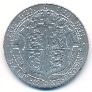 Great Britain, 1/2 crown, 1908