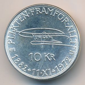Швеция, 10 крон (1972 г.)