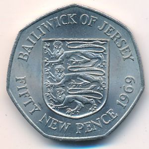 Джерси, 50 новых пенсов (1969 г.)