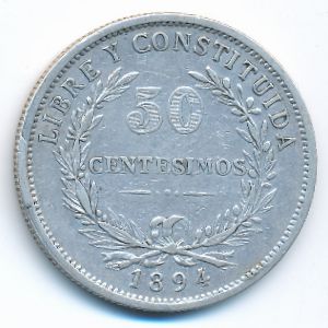 Уругвай, 50 сентесимо (1894 г.)
