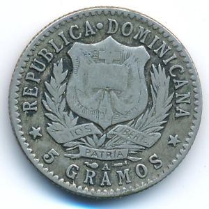Доминиканская республика, 20 сентаво (1897 г.)