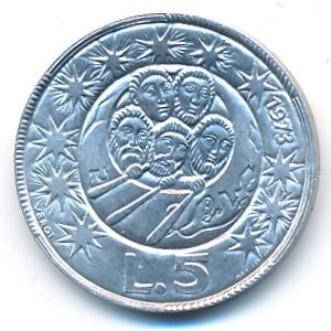 Сан-Марино, 5 лир (1973 г.)
