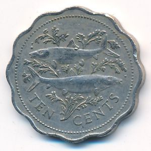 Багамские острова, 10 центов (2005 г.)