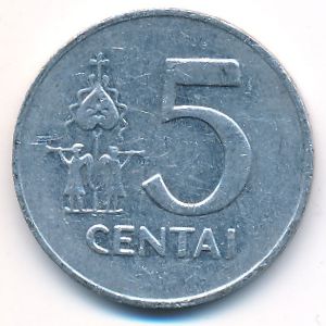Lithuania, 5 centai, 1991