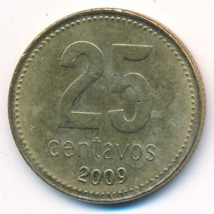 Аргентина, 25 сентаво (2009 г.)