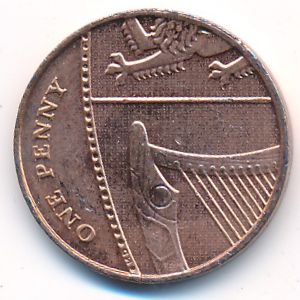 Великобритания, 1 пенни (2012 г.)