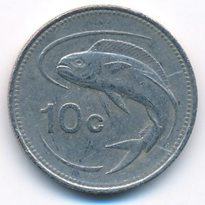 Malta, 10 cents, 1991
