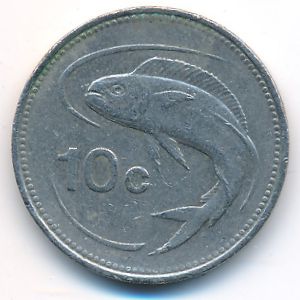 Мальта, 10 центов (1991 г.)