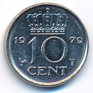 Нидерланды, 10 центов (1979 г.)